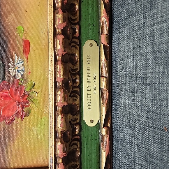 ROBERT COX oil Painting Boquet Vintage - Picture 3 of 4